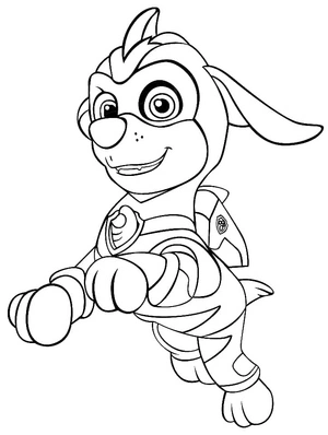Página para Colorir Zuma dos Mighty Pups