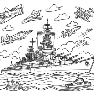 Página para Colorir do Pearl Harbor