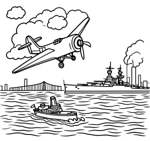 Ilustração Direta de Pearl Harbor
