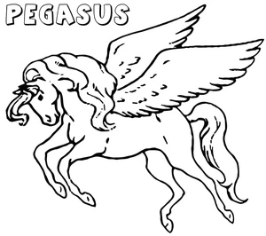 Página para Colorir Pégaso Grátis
