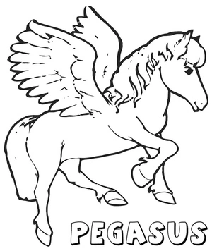Página para Colorir Imprimir página para colorir de Pégaso