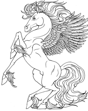 Design de Pégaso para Imprimir