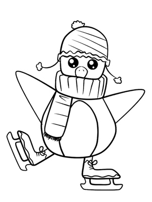 Ilustração de Pinguim para Imprimir