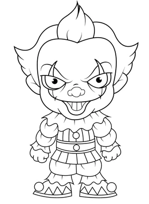 Página para Colorir Pennywise Fofo