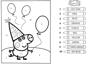 Colorir por Número com George de Peppa Pig
