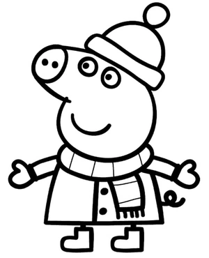 Página para Colorir Página para Colorir Grátis da Peppa Pig