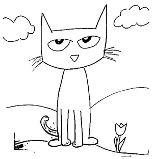 Página para Colorir Adorável Peter, o Felino