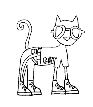Página para Colorir Pete, o Gato Legal