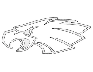 Página para Colorir Águia - O Símbolo do Time de Futebol Philadelphia Eagles