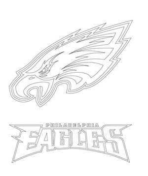 Página para Colorir Clube da NFL - Philadelphia Eagles
