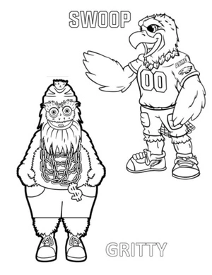 Página para Colorir Cheerleaders do Philadelphia Eagles