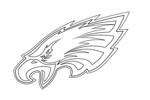 Página para Colorir Logotipo do Philadelphia Eagles - nome alternativo