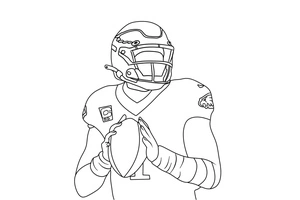 Página para Colorir Jogador do Philadelphia Eagles