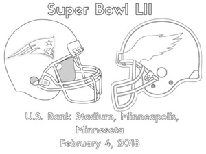 Página para Colorir Super Bowl do Philadelphia Eagles