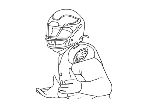 Página para Colorir Jogador do Philadelphia Eagles