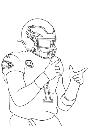 Página para Colorir Philadelphia Eagles Regular