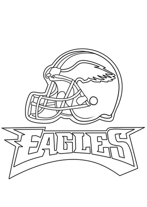 Página para Colorir Philadelphia Eagles Simples