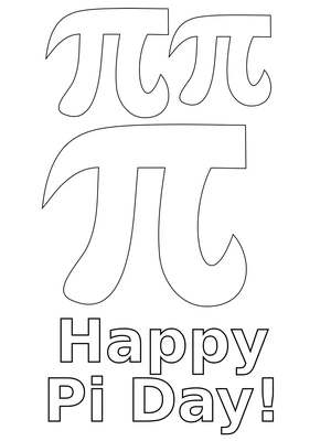 Página para Colorir Imagem para o Dia do Pi