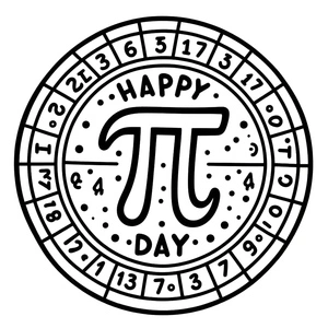 Página para Colorir Material para imprimir do Dia do Pi
