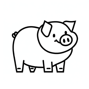 Porquinho Sorridente Adorável