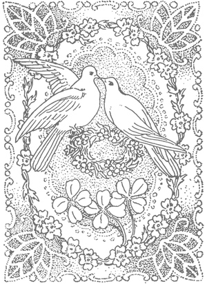 Mandala de um Casal de Pombos