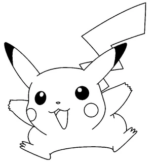 Página para Colorir Desenho do Pikachu