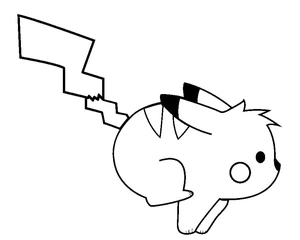 Página para Colorir Página para Colorir Adorável do Pikachu para Imprimir