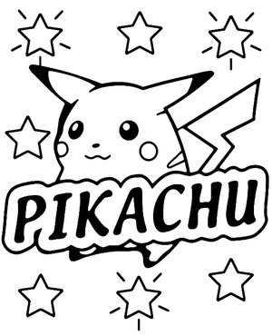 Página para Colorir Página para Colorir Pikachu Pokémon para Imprimir