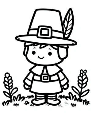Página para Colorir Página para Colorir de Peregrino para Imprimir Grátis