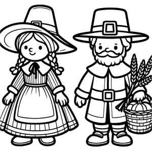 Aventura dos Peregrinos - Página para Colorir