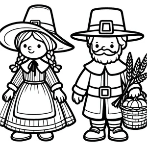 Página para Colorir Aventura dos Peregrinos - Página para Colorir