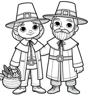 Página para Colorir Página para Colorir dos Peregrinos