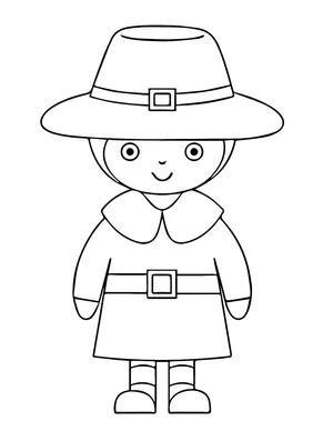 Página para Colorir Peregrino Simples