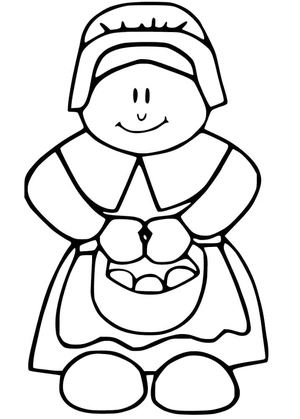 Página para Colorir Mulher Peregrina