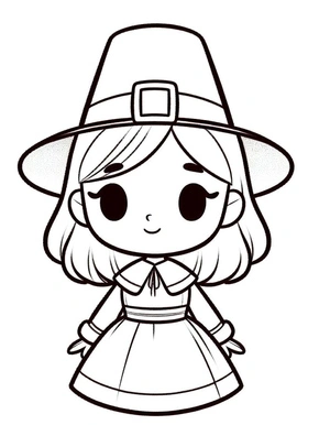 Página para Colorir Jovem Peregrina