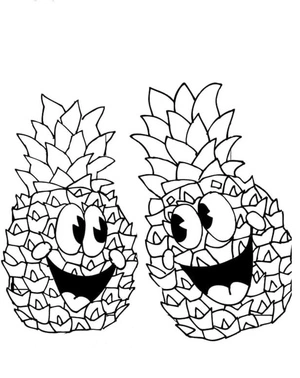 Página para Colorir Desenhos Abacaxi