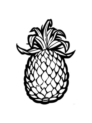Página para Colorir Página para Colorir de Fruta Abacaxi