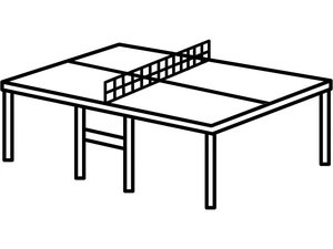 Página para Colorir Página para Colorir de Tênis de Mesa para Imprimir
