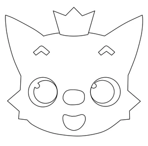 Página para Colorir Rosto do Pinkfong