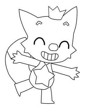 Página para Colorir Pinkfong Alegre