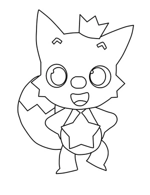 Página para Colorir Pinkfong Dançando