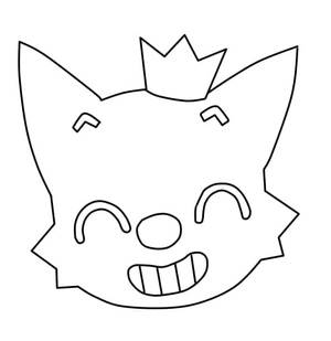 Página para Colorir Pinkfong com um sorriso alegre