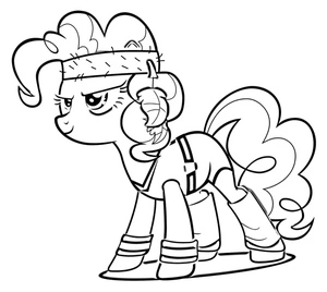 Página para Colorir Pinkie Pie Atlética
