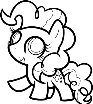Página para Colorir Fofo Pinkie Pie Chibi
