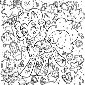 Página para Colorir Fofa Pinkie Pie