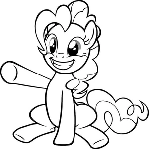 Página para Colorir Divertida Pinkie Pie