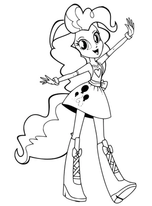 Página para Colorir Equestria Girl Pinkie Pie