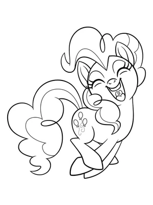 Página para Colorir Pinkie Pie Alegre