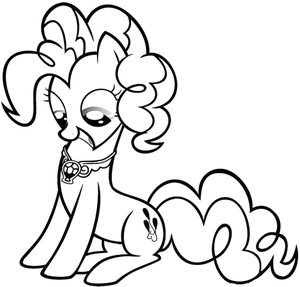 Página para Colorir Colar Encantador da Pinkie Pie