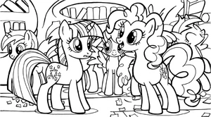 Página para Colorir Pinkie Pie e Amigos